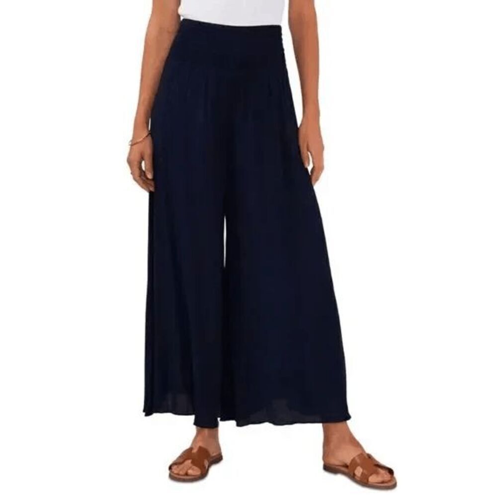 Vince Camuto Navy Wide-Leg Palazzo Pants